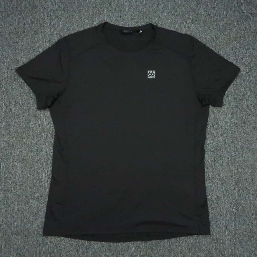 66 North Shirt Womens XL Black Performance Short Sleeve Adalvik T Iceland
